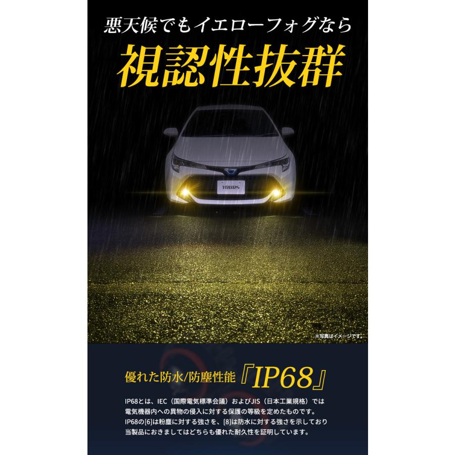 け*。様 YOURS トヨタ車専用　イエローフォグ　純正フォグランプ　交換用LE 新型 トヨタ車 専用 純正フォグランプ 交換用 2色切替 LEDバルブ