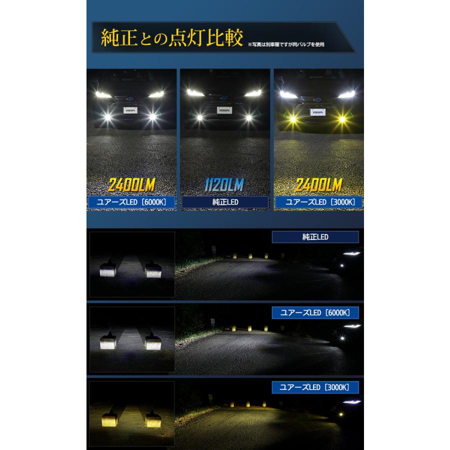 トヨタ C-HR CHR 後期 適合 純正 LEDフォグランプ L1B 交換用バルブ ホワイト 6000K イエロー 3000K 車検対応 | YOURS | 04