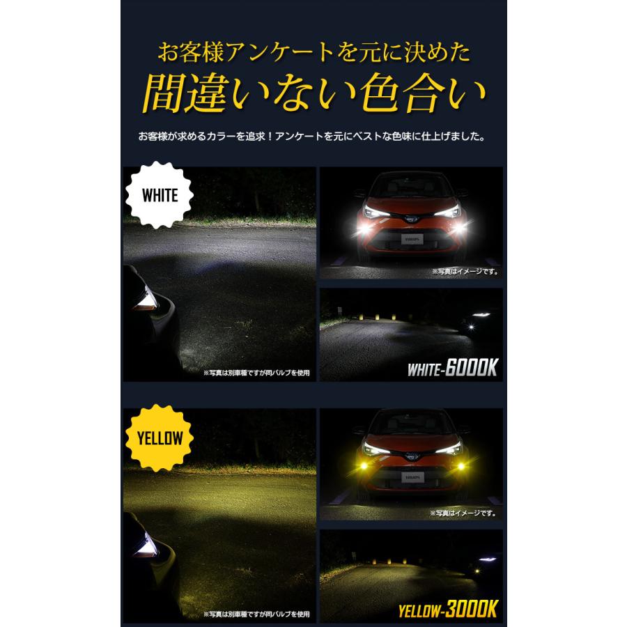 トヨタ C-HR CHR 後期 適合 純正 LEDフォグランプ L1B 交換用バルブ ホワイト 6000K イエロー 3000K 車検対応 | YOURS | 05