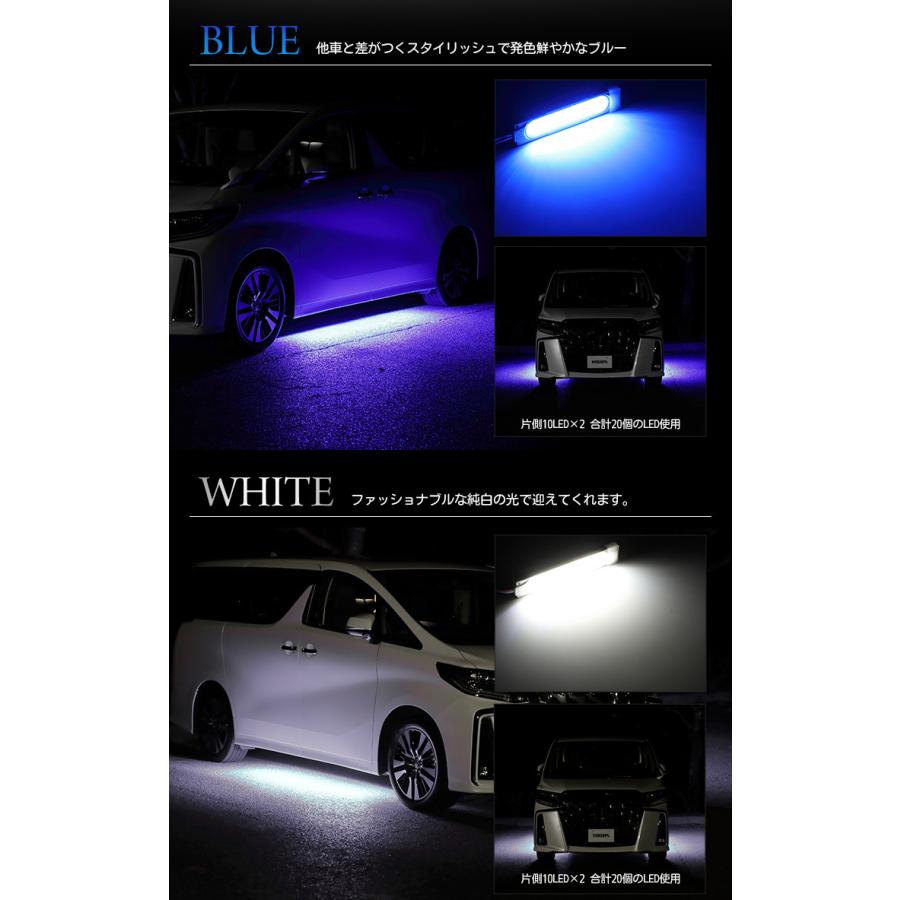 トヨタ 30系 アルファード ヴェルファイア 後期専用 10連 LED ウェルカムランプ 全2色 ブルー ホワイト[5] | YOURS | 06