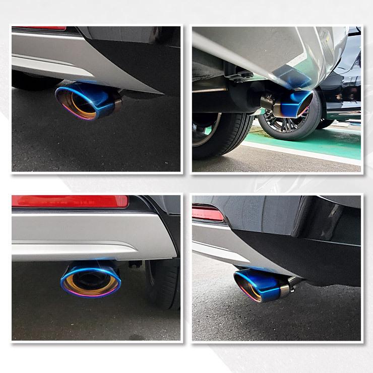 ホンダ  ヴェゼル RV 適合 チタン調マフラーカッター 1PCS 落下防止付 ステンレス 外装 ドレスアップ アクセサリー | YOURS | 08