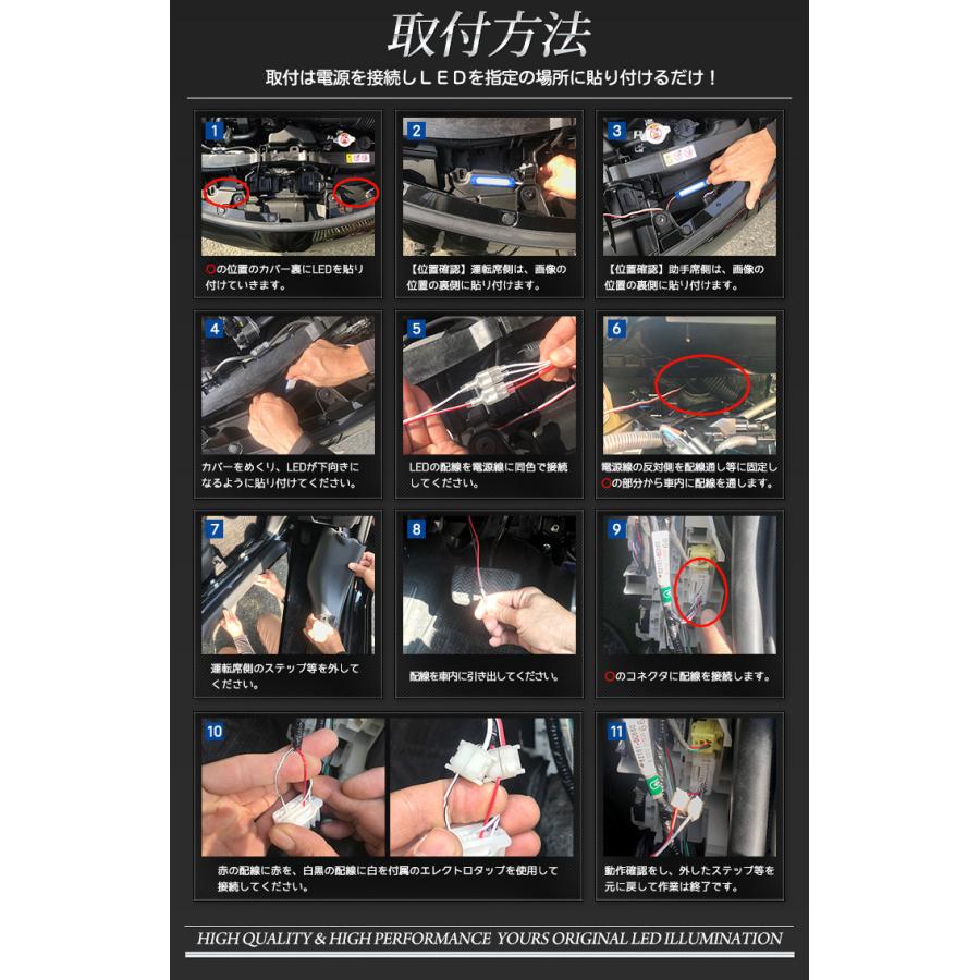トヨタ アクア MXPK10/11/15/16系 専用 LED グリル内イルミネーション ブルー ホワイト 送料無料 TOYOTA[5] | YOURS | 09