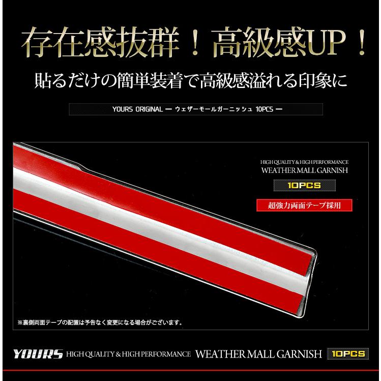 YOURS トヨタ ヴォクシー 90系 専用 ウェザーモールガーニッシュ 10PCS