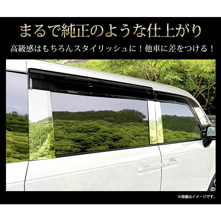 ステップワゴン RP型 6p ブラックメッキ調 ピラーカスタム 保護