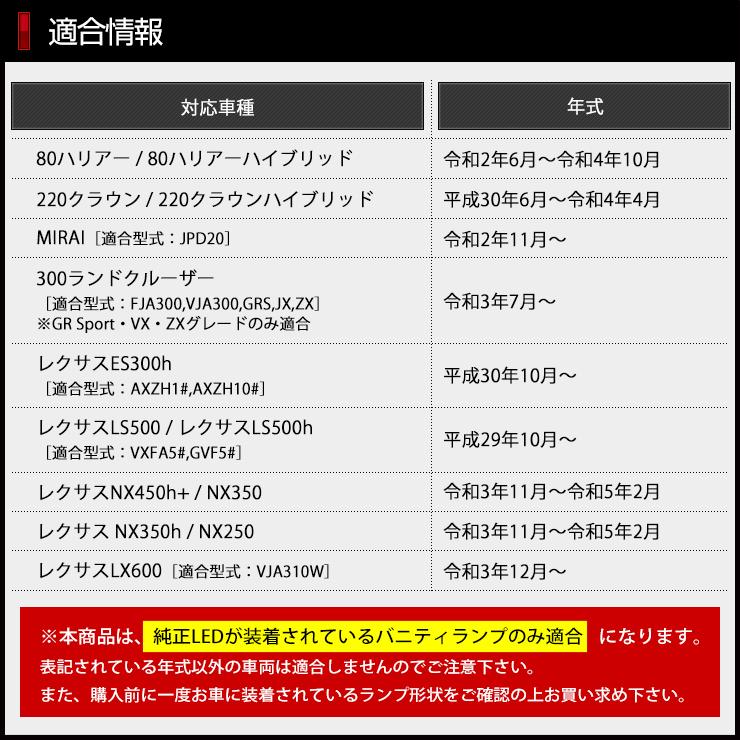 わぬ様　専用 YOURS トヨタ/レクサス 純正LED車専用 LED バニティランプ TYPE2