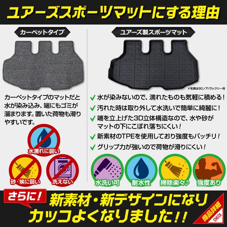 アルファード 40系  ヴェルファイア 40系  専用 セカンドマット 2列目マット 3D スポーツマット フロアマット 防水 ゴミ 汚れ 内装 トヨタ | YOURS | 01