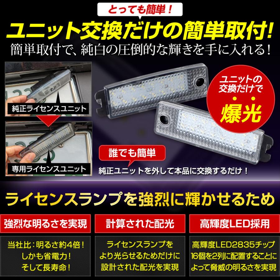 クラウンクロスオーバー 車種専用設計 LED ライセンスランプ ナンバー灯 車検対応 アクセサリー ドレスアップ パーツ トヨタ TOYOTA | YOURS | 06