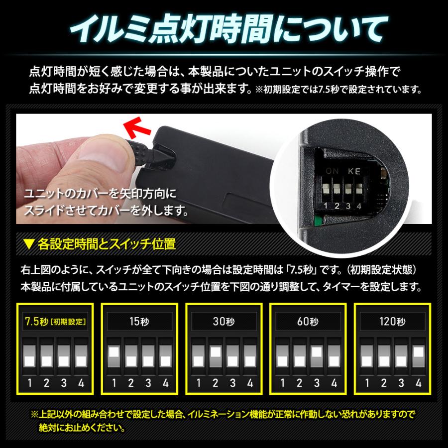 アルファード 40系 ヴェルファイア 40系 専用 スライドドアスイッチ イルミネーションキット 簡単取付 カプラーオン TOYOTA トヨタ | YOURS | 05