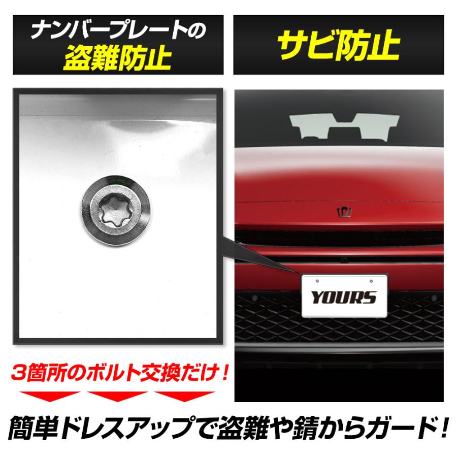 YOURS クラウンスポーツ 適合 ナンバープレート ロックボルト M6 x
