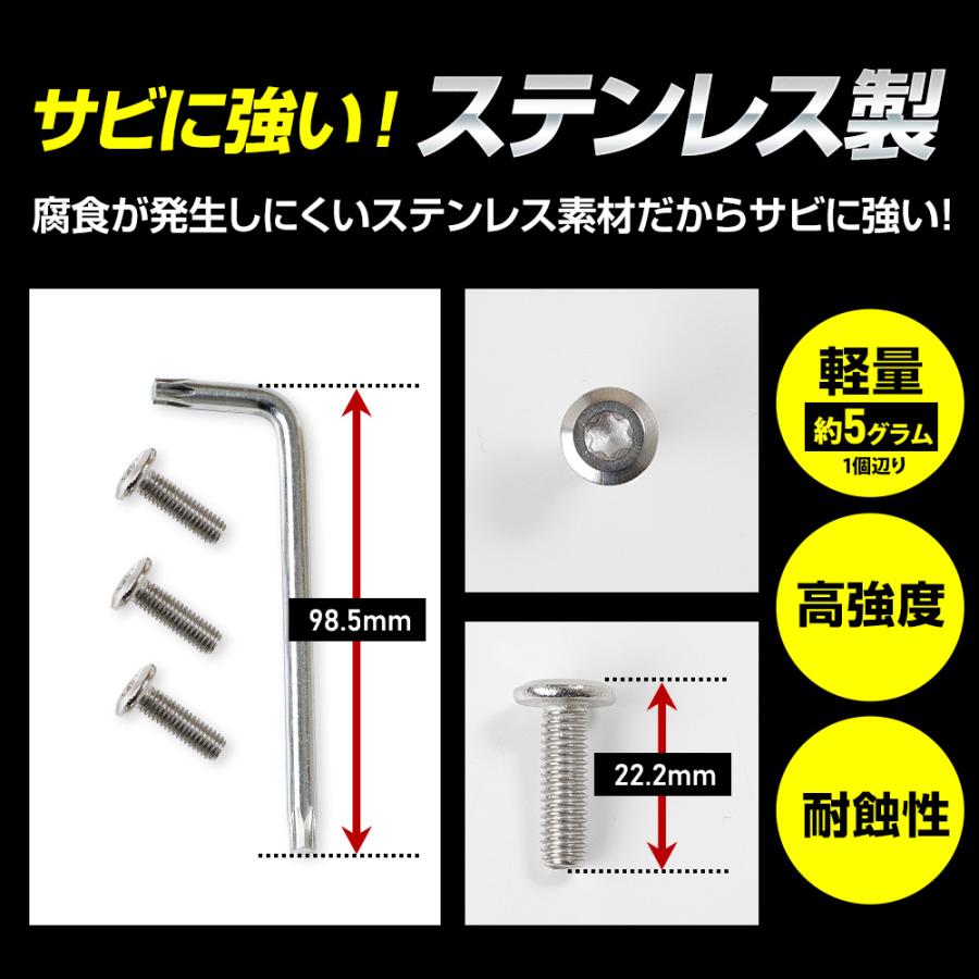 YOURS クラウンスポーツ 適合 ナンバープレート ロックボルト M6 x