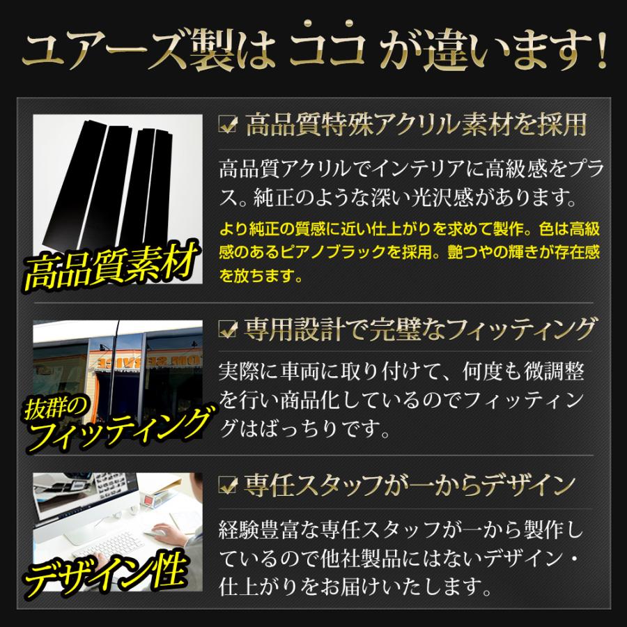 YOURS N-BOX/N-BOXカスタム JF5/JF6 専用 ピラーガーニッシュ ピアノ