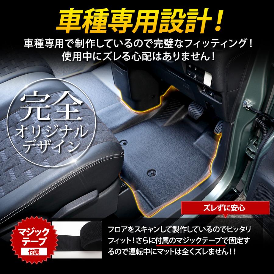 デリカミニ B34A B35A B37A B38A 専用 カーペダルマット フロント用 1PCS 運転席 助手席 フロアマット 足元  三菱 | YOURS | 03