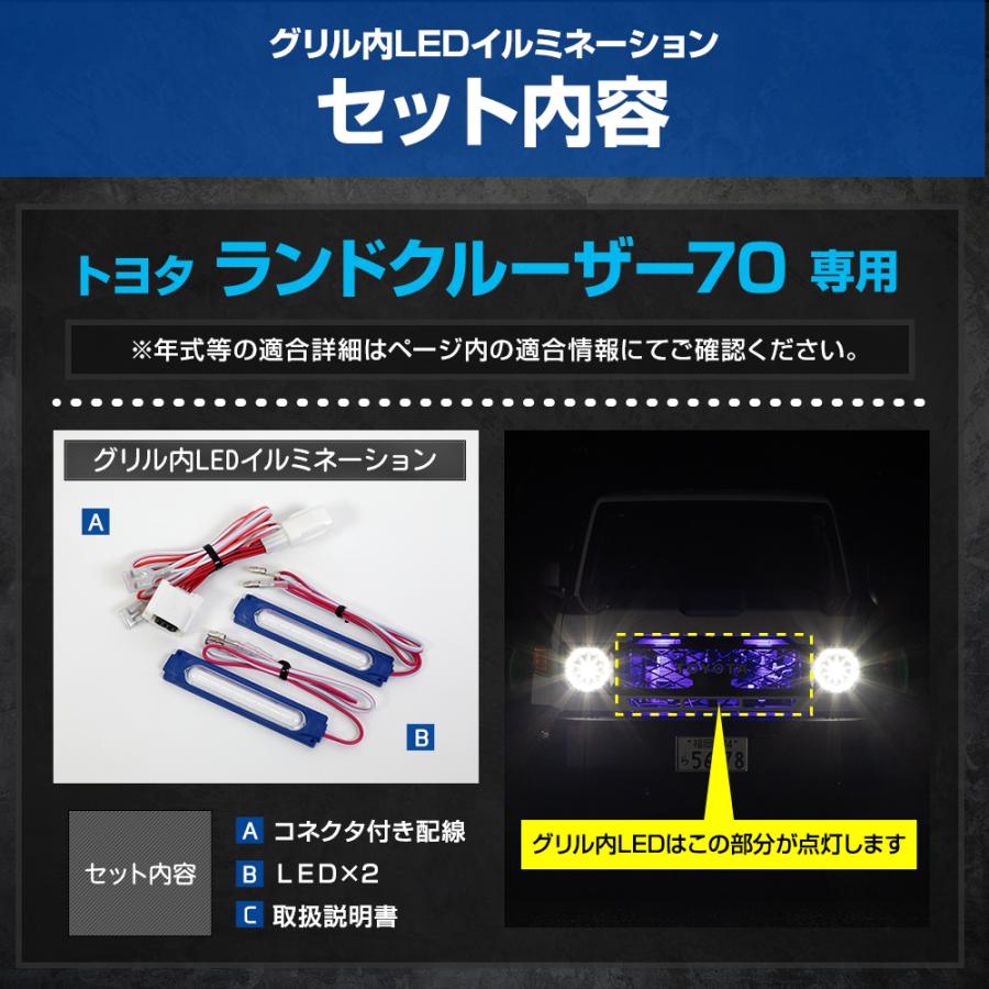 YOURS 70系 ランドクルーザー 専用 LED グリル内+バンパー内LED