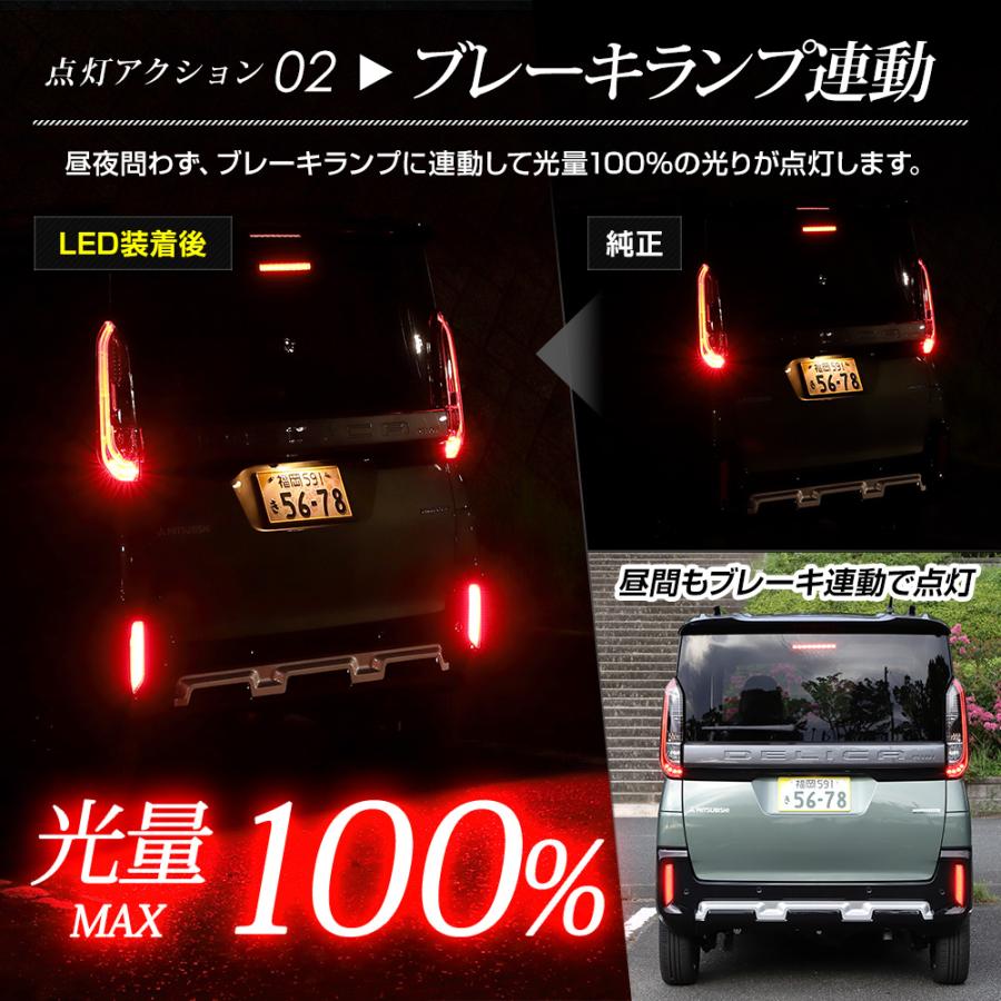 デリカD5 LED リフレクター テールゲートライト デリカD5 LED リフレクター テールゲートライト テールゲートLED