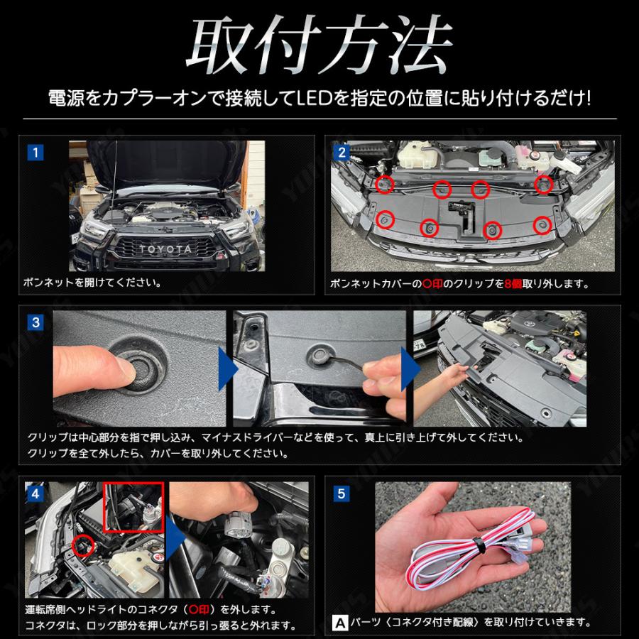 YOURS ハイラックス 後期 GUN125 専用 LED グリル内LED