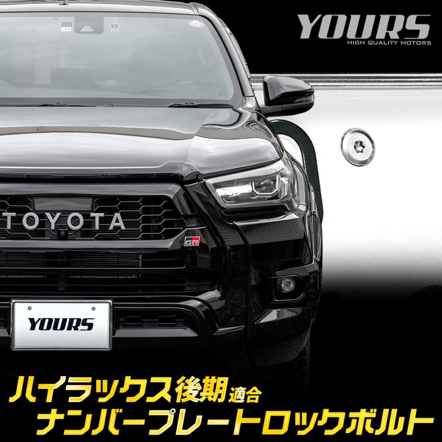 YOURS ハイラックス 後期 GUN125 適合 ナンバープレート ロックボルト