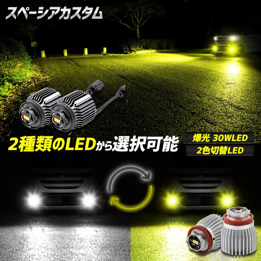 スペーシアカスタム 適合 純正フォグランプ 交換用 LEDバルブ L1B 2