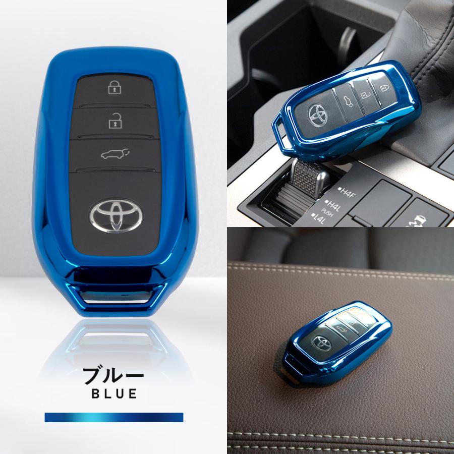 [一部予約]トヨタ車専用 TPU スマートキーケース キーカバー メッキ風 クラウン スポーツ ノア ヴォクシー ランクル 250 シエンタ アクセサリー [2] | YOURS | 14