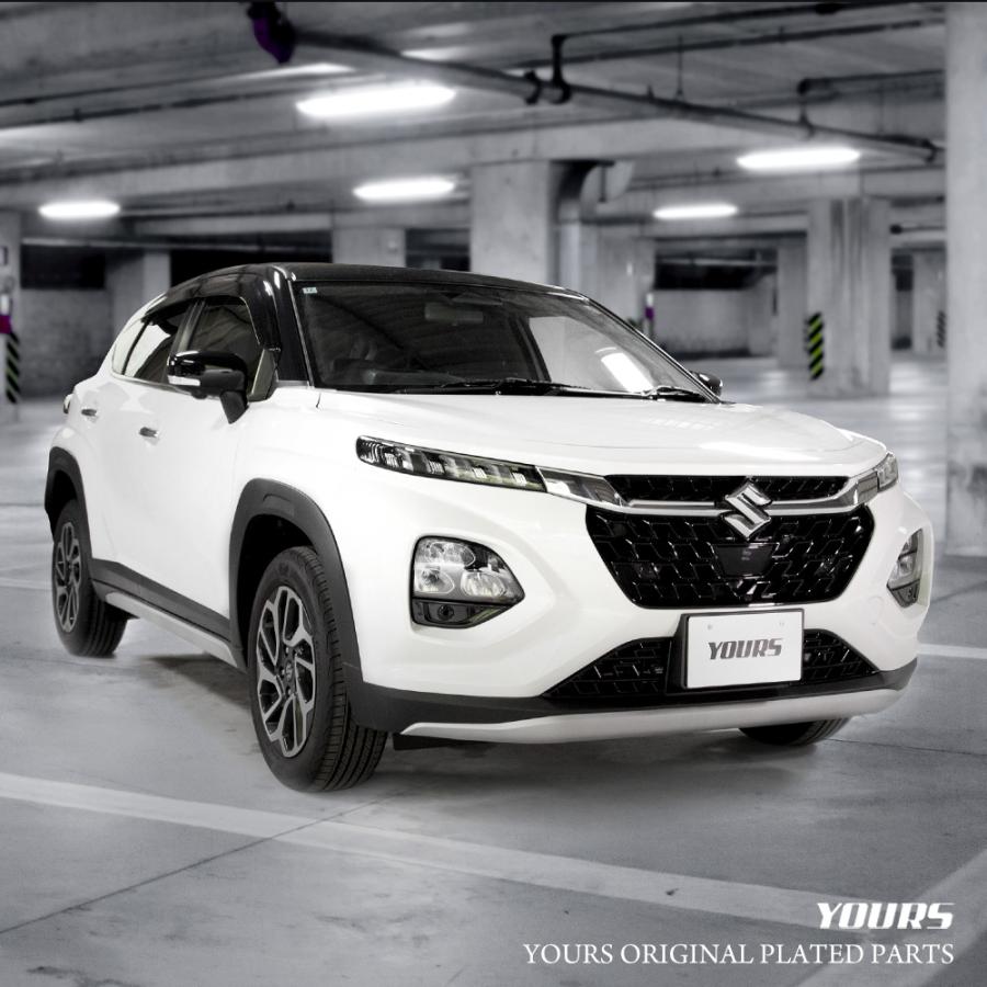 フロンクス 専用 バンパーグリルデザインカバー ガーニッシュ  2PCS ピアノブラック FRONX フロントグリル スズキ SUZUKI [2] | YOURS | 09