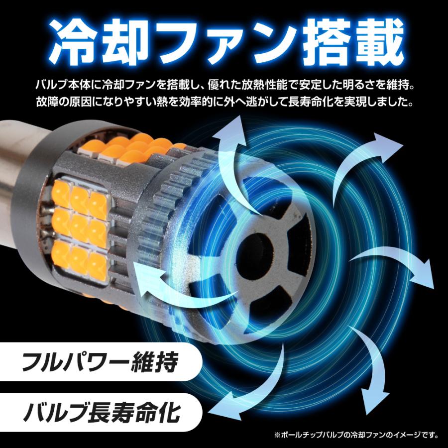 ルークス BB系 適合 ウインカー 抵抗内蔵 2個/1set  ボールチップバルブ/ステルスバルブ/2000LM ウィンカー ROOX NISSAN 日産 [2] | YOURS | 04