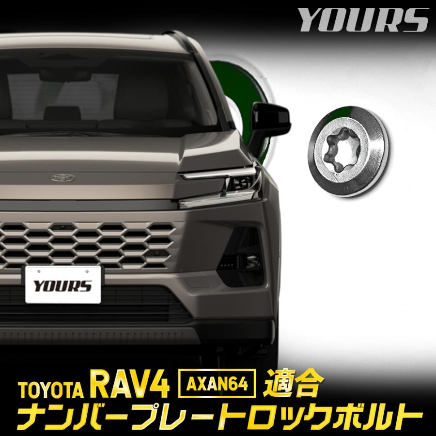 YOURS 新型 RAV4 60 60系 AXAN64 適合 ナンバープレート ロックボルト