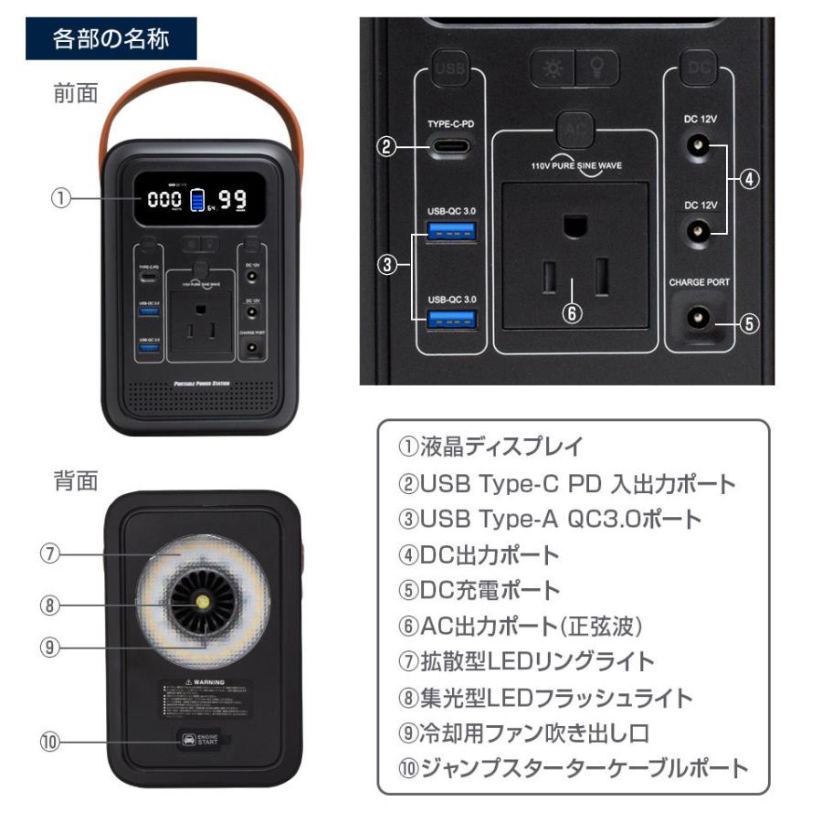 ポータブル電源 150W 470,270mAh/174Wh アウトドア 車中泊 防災グッズに 蓄電池 非常用バッテリー ジャンプスターター｜hid-shop｜14