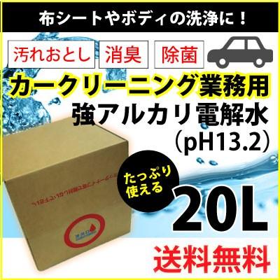 送料無料　ヒダカ　強アルカリ電解水　カークリーニング業務用　レビュー特典有　ｐH13.2　20L