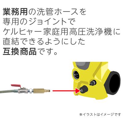 ケルヒャーKシリーズ高圧洗浄機プロ仕様洗管ホース ステンレススズランノズル10ｍ 互換品 ケルヒャーKシリーズ高圧洗浄機用 プロ仕様洗管ホース 1.2分