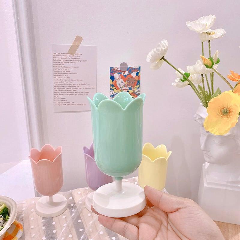パステルカラー チューリップ ペンホルダー ペン立て 韓国 パステルカラー チューリップ ペンホルダー ペン立て 韓国