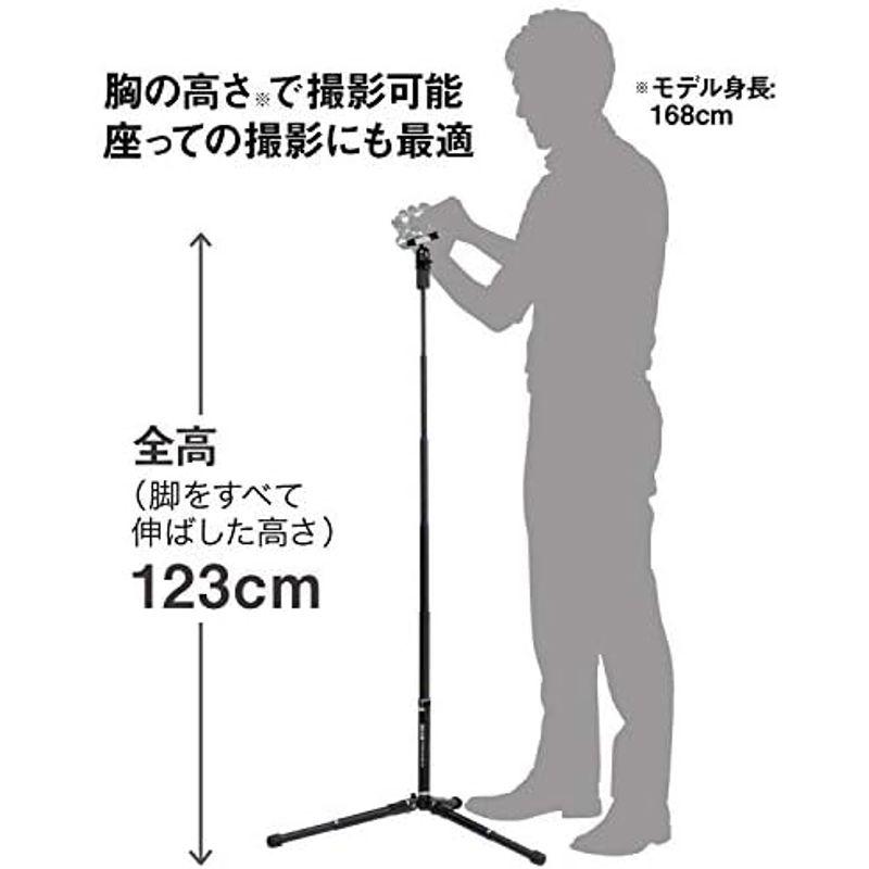 スリック SLIK 一脚兼三脚 スタンドポッドエアリー 6S 6段ショートタイプ 回転ロック式 縮長330mm 自由雲台 クイックシュー式｜hidarikiki｜16