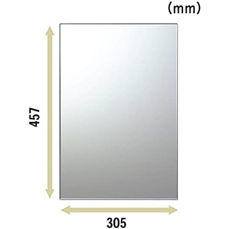 浴室用化粧鏡 交換用鏡 東プレ お風呂鏡 約縦50.8×横35.6cm 厚さ5mm 耐湿加工 取り付け簡単 日本製 N-6 1枚入｜hidarikiki｜09