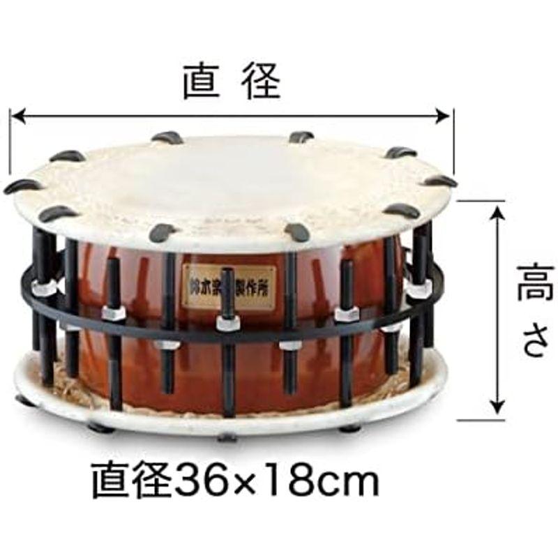 太鼓 和太鼓 SUZUKI スズキ 郷のひびきシリーズ 二丁掛締太鼓 1尺2寸 ボルト締 バチ付き HT-S20｜hidarikiki｜03