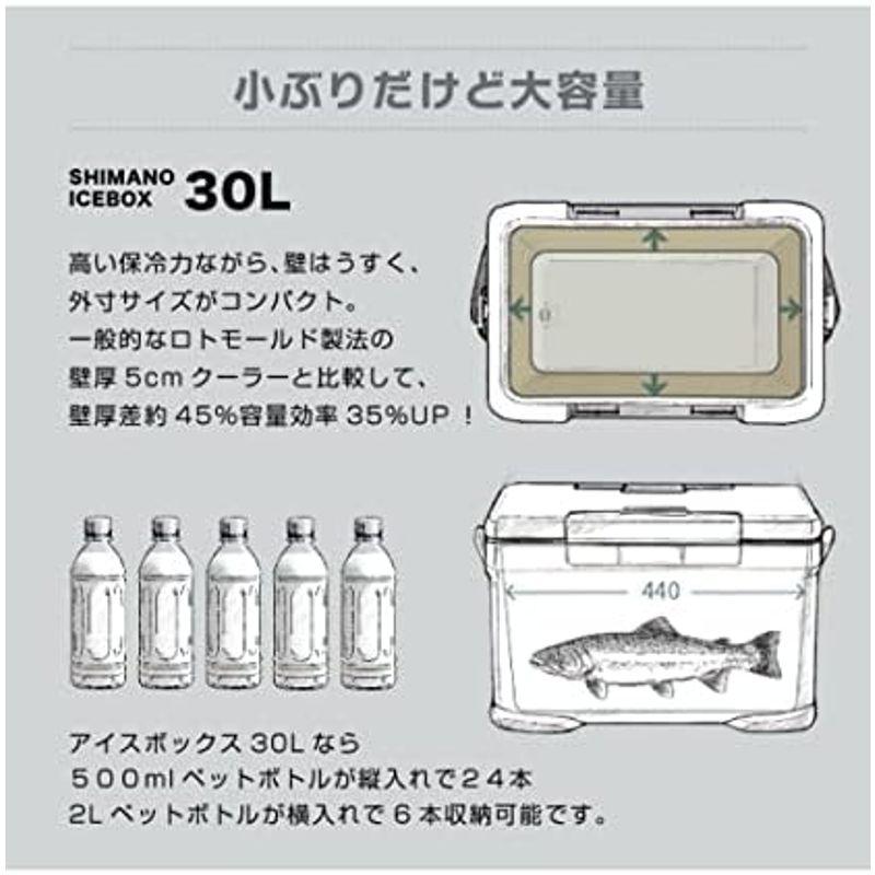 クーラーボックス Mグレー 01 Mグレー 30L アウトドア用品 シマノ 30L アイスボックスVL ICEBOX VL 30L NX-430V｜hidarikiki｜09