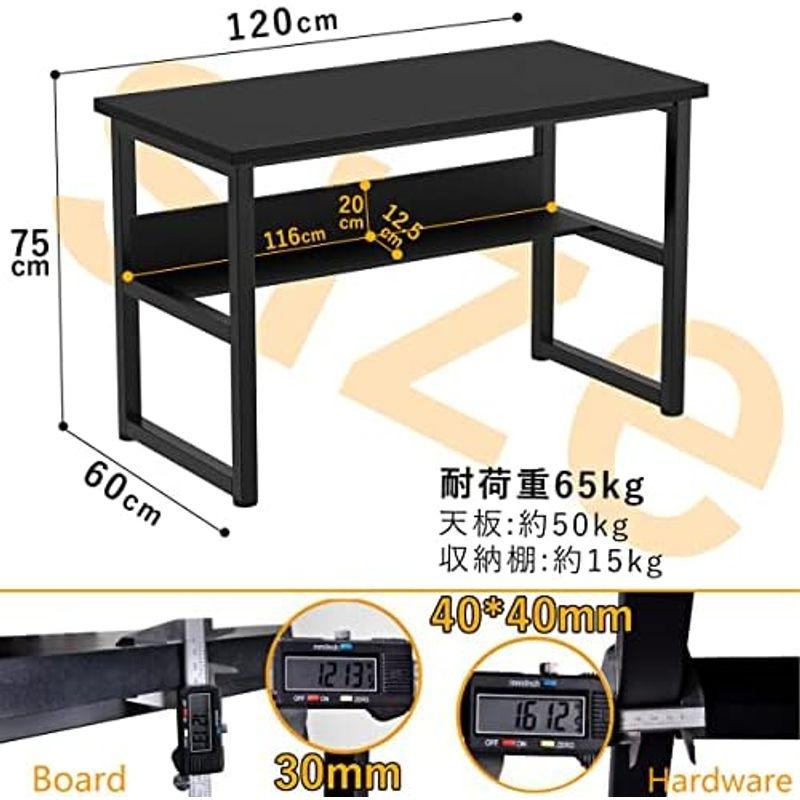 DE WEL パソコンデスク 幅160cm 奥行60cm ゲーミングデスク 収納ラック付き テレワーク用 pcデスク 耐荷重65kg シンプ｜hidarikiki｜09