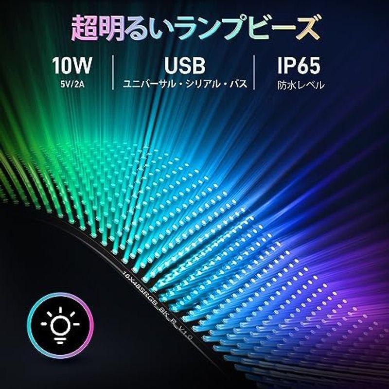 Kutuspon LED 電光掲示板、柔軟なUSB 5V Bluetooth コントロール テキストパターンLEDパネル プログラム可能小型｜hidarikiki｜15