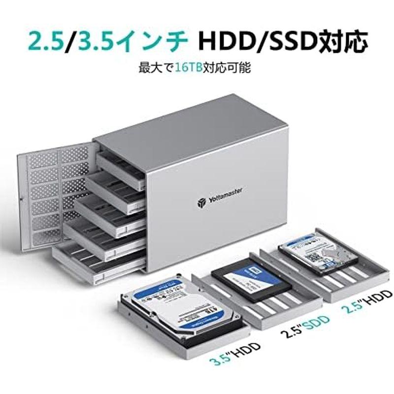 Yottamaster (5Bay) HDDケース 3.5インチ USB3.0 Type-B接続 SATA? 外付けハードディスクケース ア｜hidarikiki｜18