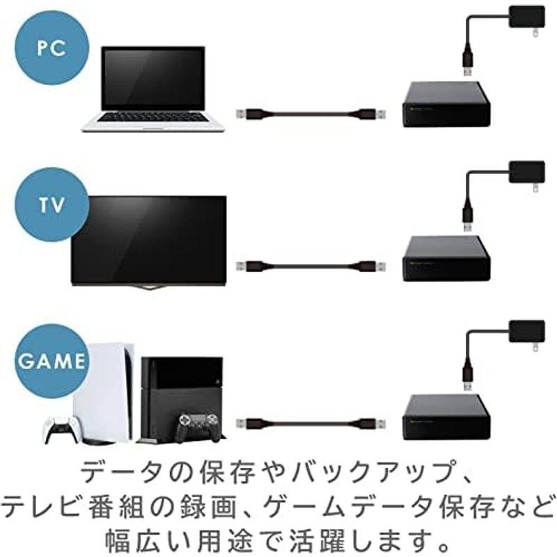 ロジテック 外付け HDD ハードディスク 8TB テレビ録画 / 4K / Windows/mac / PS5 / PS4 対応 国内メー｜hidarikiki｜03