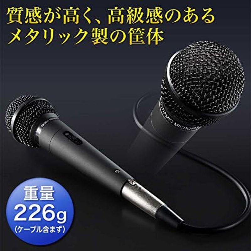 ダイナミックマイク 単一指向性 音響機器 サンワダイレクト スイッチ付 4.5mケーブル付 400-SP045｜hidarikiki｜07