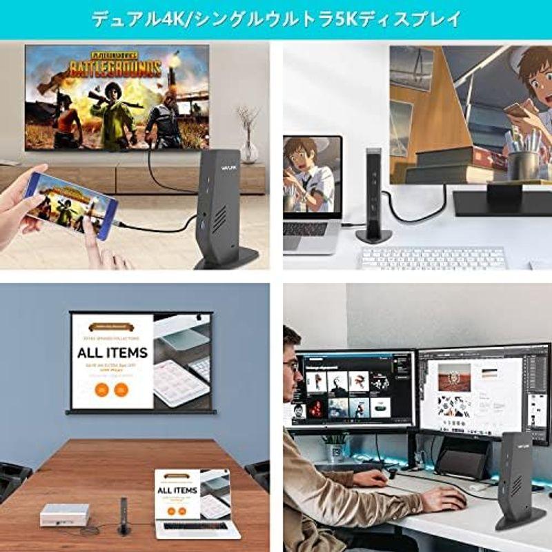 法人割引あり WAVLINK USB-C/USB-A ウルトラHDマルチディスプレイドッキングステーション デュアル4K/シングル5Kディスプレイ タイプ