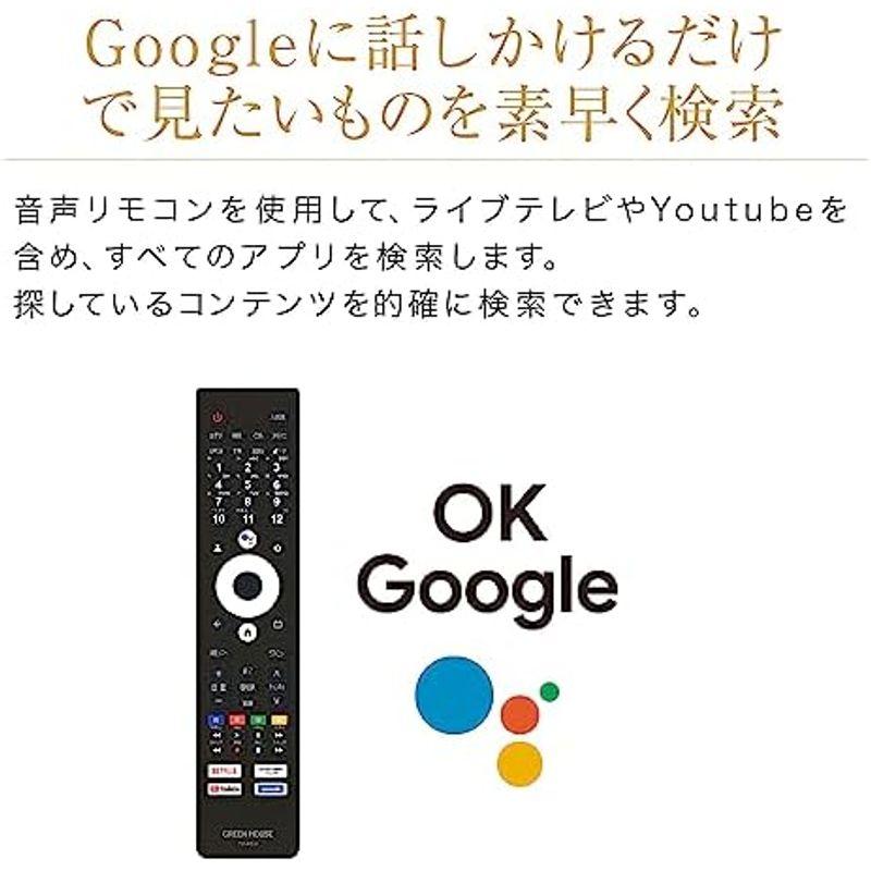 グリーンハウス 32インチ スマートテレビ(Google TV) ハイビジョン 3波ダブルチューナー GH-GTV32AC-BK｜hidarikiki｜19