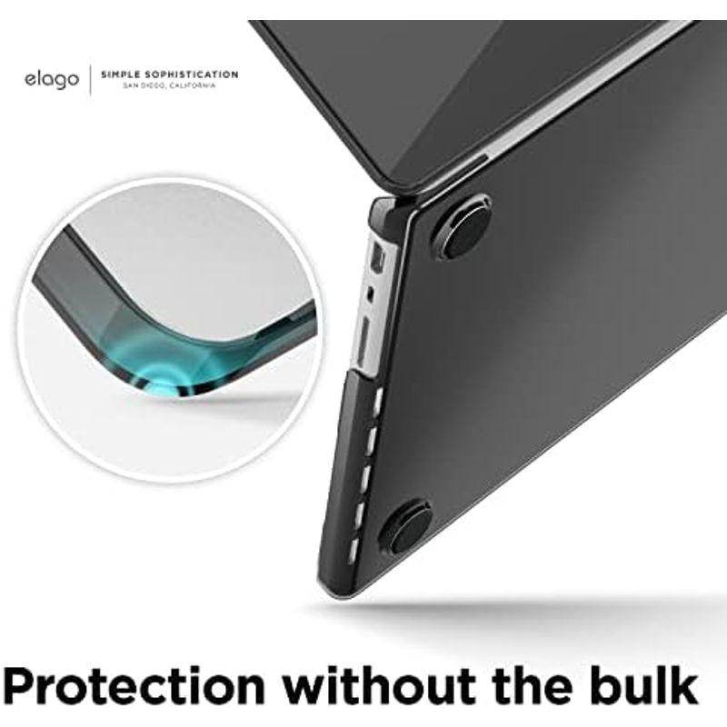 elago MacBook Pro 14 インチ M3 2023 2021 対応 ケース クリア 排熱口 付き 半透明 ハードケース 薄型｜hidarikiki｜06