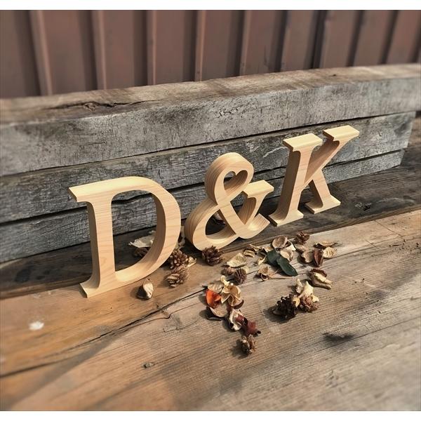 アルファベットオブジェ ウェディング 木製 英字 単品 イニシャル