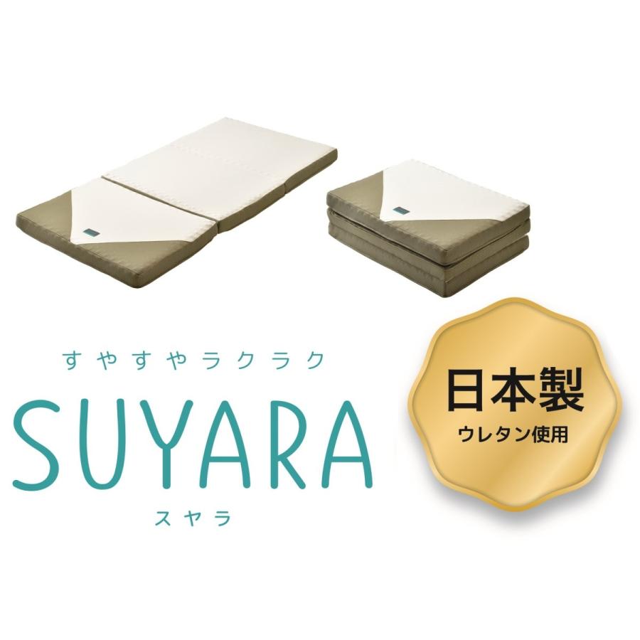 西川（nishikawa） スヤラ SUYARA 3つ折り マットレス ダブル 140×200