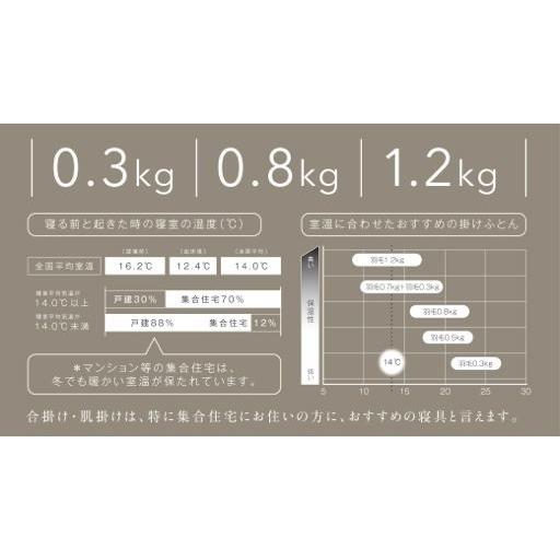 西川 羽毛合い掛けふとん 西川プレミアム セミダブル ホワイトグースダウン90% 1.0kg 日本製 NP7050 KA17485021｜hidatakayama-store｜06