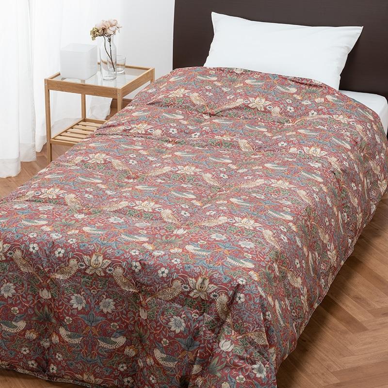 モリスギャラリー羽毛肌掛けふとんグースダウン90% 生地綿100%サテン SL