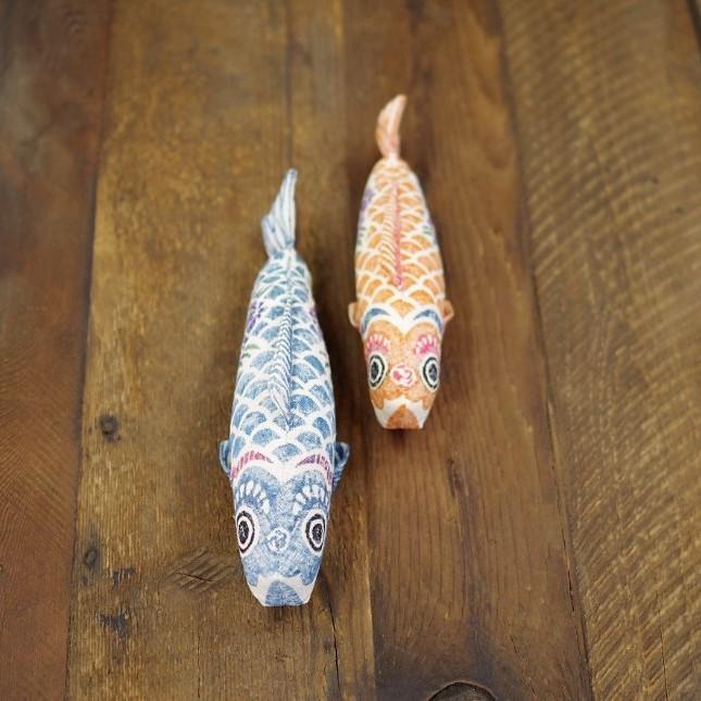 鯉のぼり セット 木版手染めぬいぐるみ 真工藝 室内 手作り おしゃれ