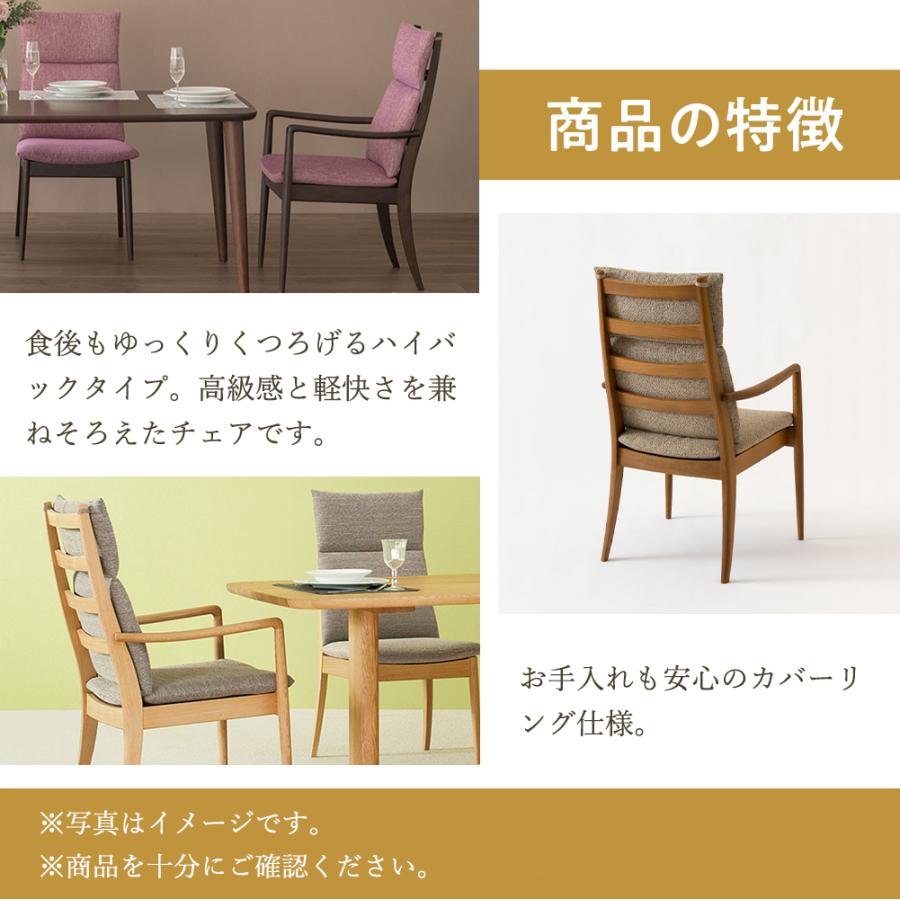 飛騨産業 HIDA VIOLA LDアームチェア WN250A 張り座 肘付き 10年保証付 ホワイトオーク 飛騨家具 椅子 ビオラ ヴィオラ 飛騨の家具 肘ありの画像