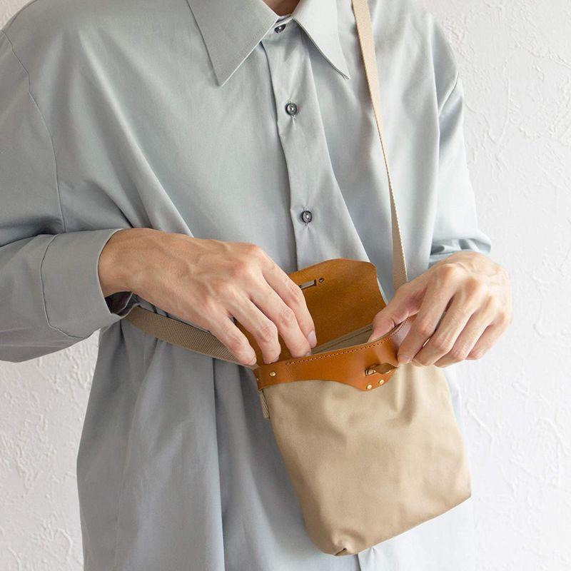 クリフ ショルダーバッグ サコッシュ ポーチ 日本製 軽い ベンタイル 本革 clife wind (ベージュ) ベンタイル wind クリフ ショルダーバッグ サコッシュ ポーチ 日本製 軽い 本革 clife ベージュ サイズ 5cm