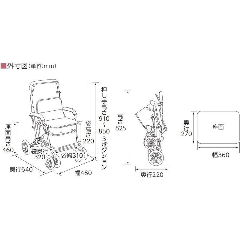 新品未使用！ 幸和製作所 テイコブ(TacaoF) シルバーカー(スタンダードタイプ) ボクスト SIST02 ブラウン 【KU2452102492】(12461円)