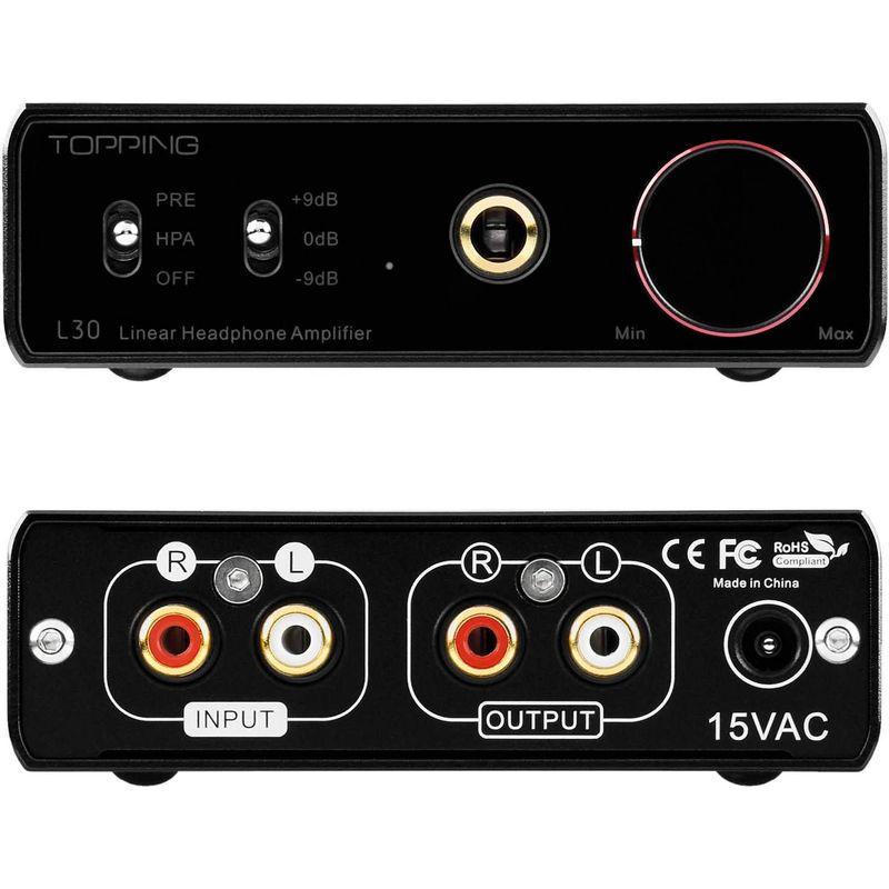 TOPPING L30 Amp 6.35MM NFCA 3ステップゲイン設定 HiFi ヘッドフォンアンプ RCA Hi-Res プリアンプ 3ステップゲイン設定 L30 Amp 35MM NFCA HiFi ヘッドフォンアンプ RCA Hi Res プリアンプ